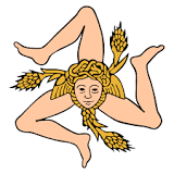 ancient symbol of Sicily. Sicily is triangular hence Medusa with three legs
